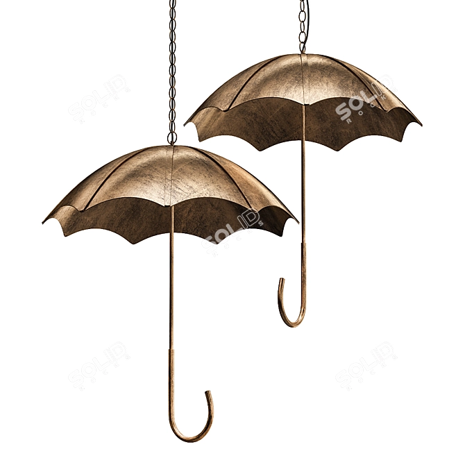 Imperium Loft Umbrella Pendant Light 3D model image 1