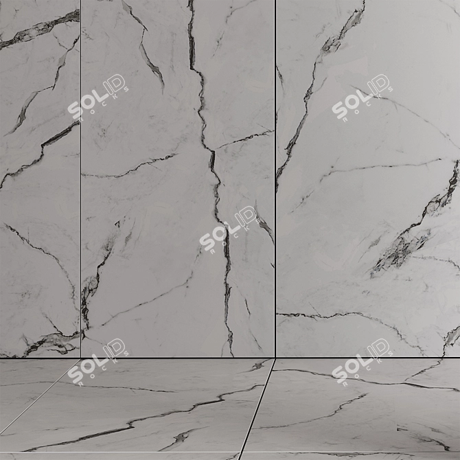 Natural Stone Slab Tiles 3D model image 2