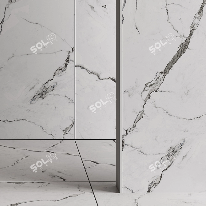 Natural Stone Slab Tiles 3D model image 3
