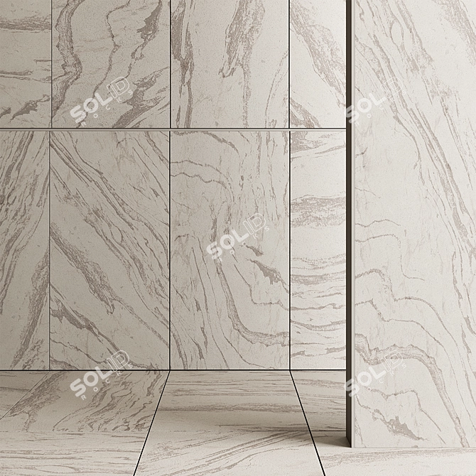 Slab Stone Tile 10 Material 3D model image 1