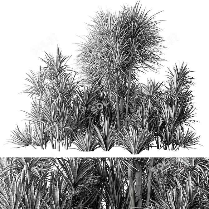 Assorted Foliage Bundle 135 3D model image 3