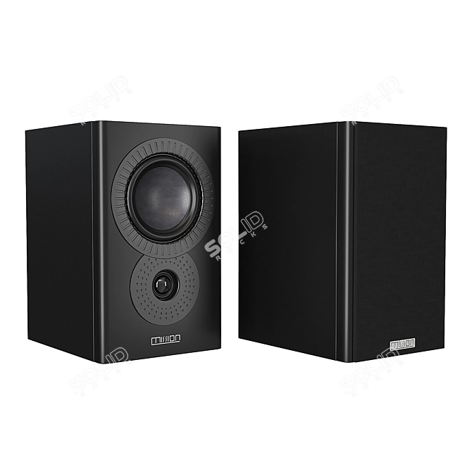 Sleek Mission LX-1 MKII Speakers 3D model image 1