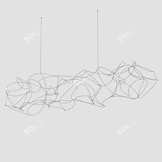 Stellar Line Pendant Light 3D model image 2