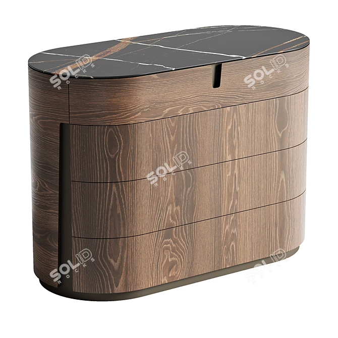 Sleek Tylsa Dresser in 6 Materials 3D model image 4