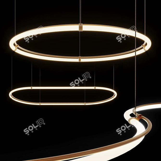 Custom Chandelier Kits: 5 Designs 3D model image 1