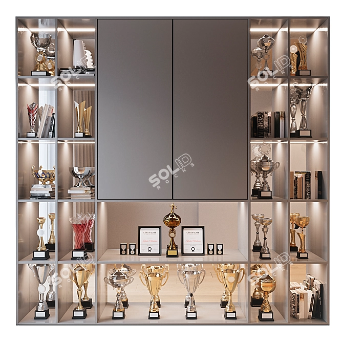 Award Shelf Display Stand 3D model image 1