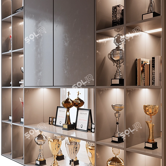 Award Shelf Display Stand 3D model image 2