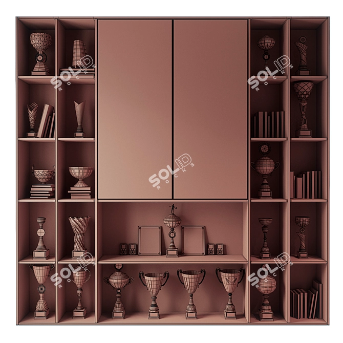 Award Shelf Display Stand 3D model image 5