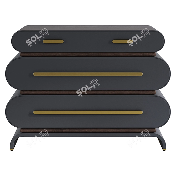 Modern Luxury Cassini Chest Furniture 3D model image 2