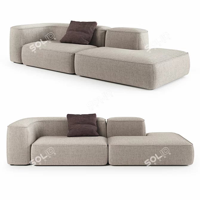 Leman C1 Deep Minimalistic Design Sofa 3D model image 1