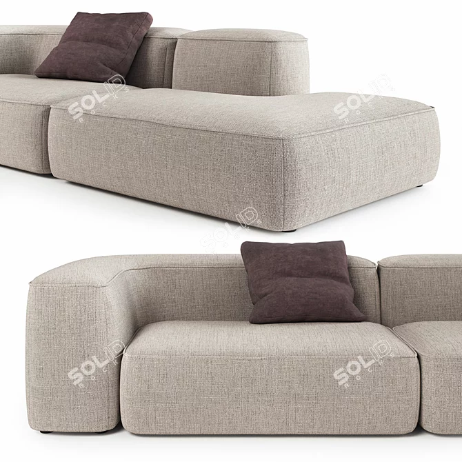 Leman C1 Deep Minimalistic Design Sofa 3D model image 3