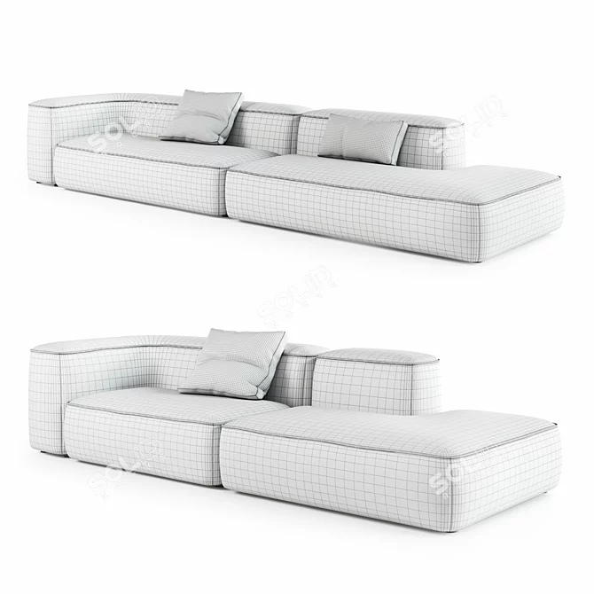 Leman C1 Deep Minimalistic Design Sofa 3D model image 4