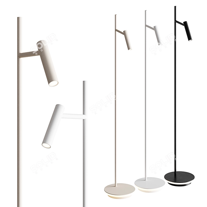 Stylish Floor Lamp Light 3D model image 1