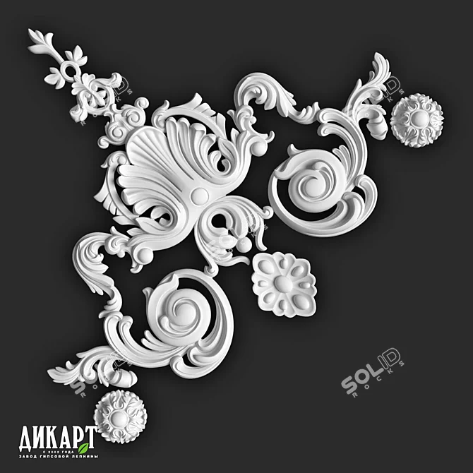 Custom-sized Gypsum Decor Solutions 3D model image 1