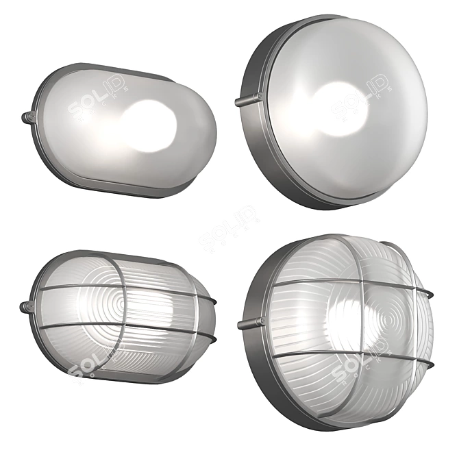 Outdoor Wall Ceiling Lighting White 3D model image 2