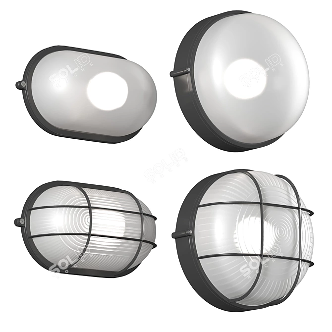 Outdoor Wall Ceiling Lighting White 3D model image 3