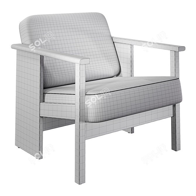 Versatile Block Chair: 2 Styles 3D model image 4