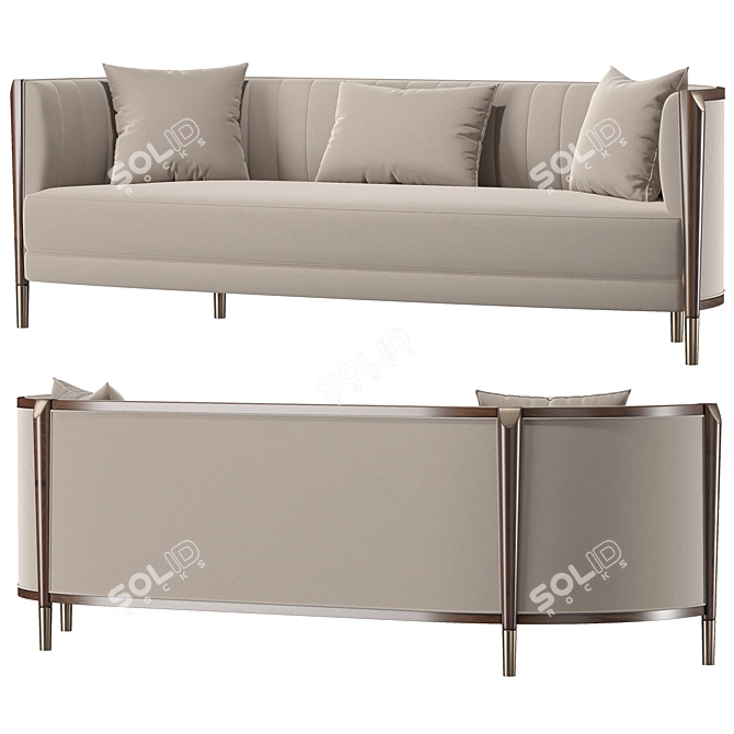 Classic Oxford Sofa: Timeless Elegance 3D model image 1