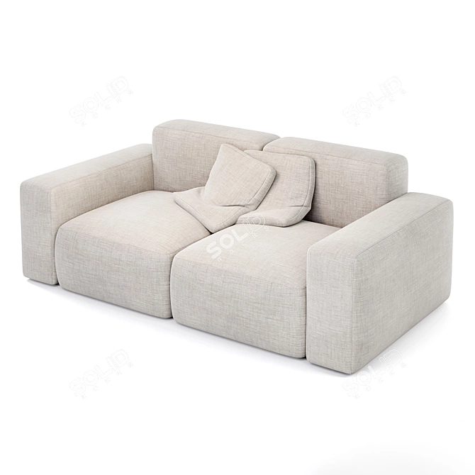 Modern Minimalist Comfort Sofa 3D model image 2