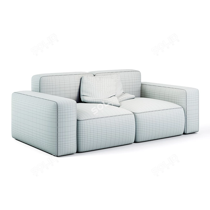 Modern Minimalist Comfort Sofa 3D model image 3