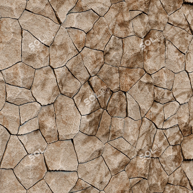 High-detail Stone Wall 07 Texture 3D model image 3