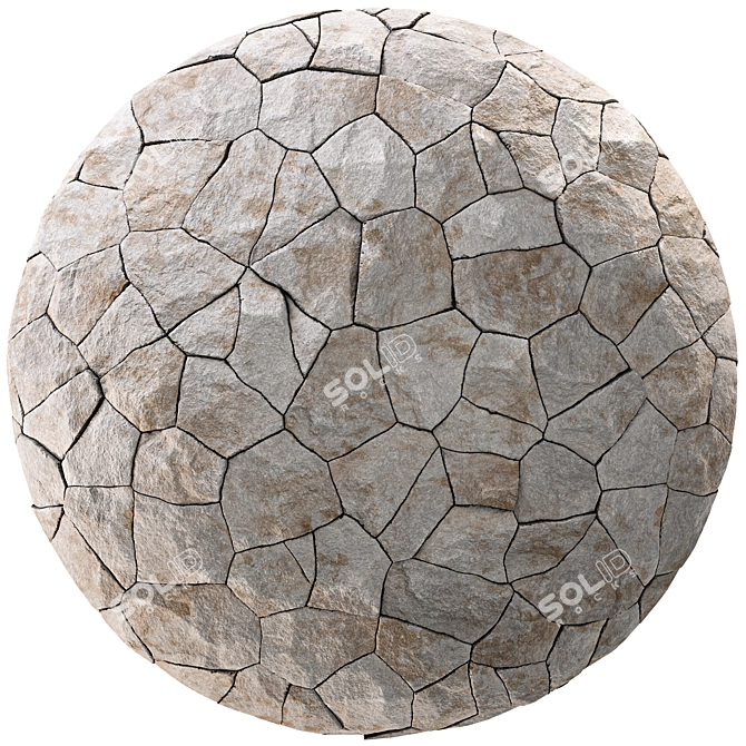 High-detail Stone Wall 07 Texture 3D model image 5