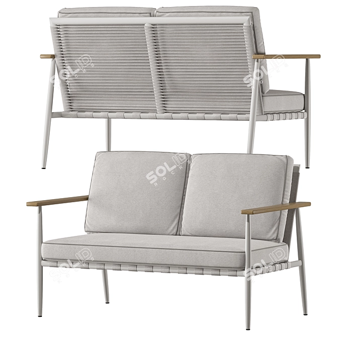 Sui Outdoor Seating Set 3D model image 1