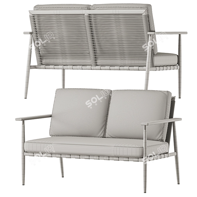 Sui Outdoor Seating Set 3D model image 2