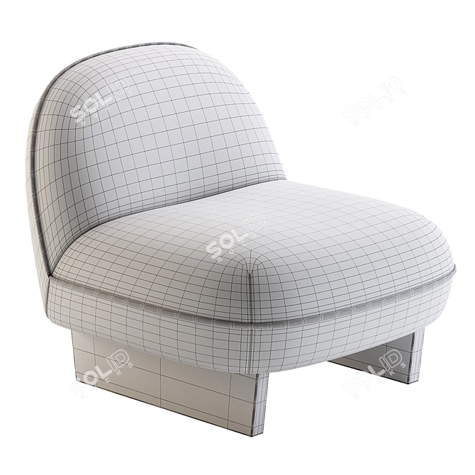 Cozy Sherpa Accent Chair 3D model image 4