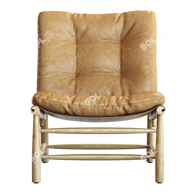 Henning Leather Chair 3D Model 3D model image 3