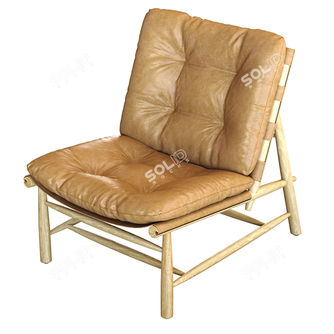 Henning Leather Chair 3D Model 3D model image 4