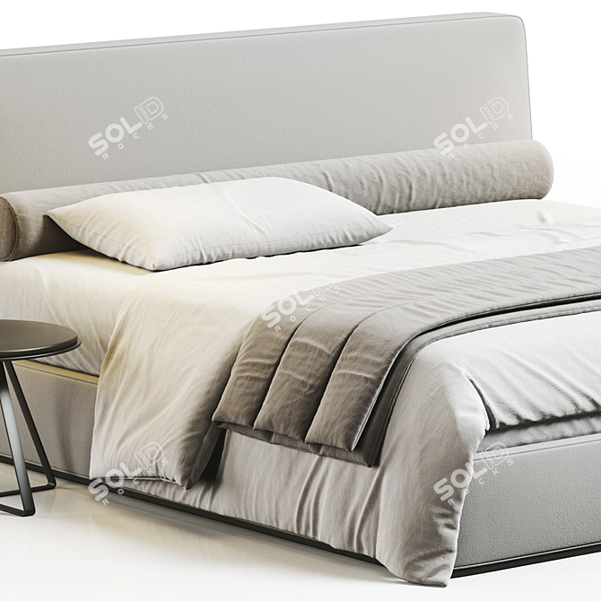 Sleek Minotti Powell Bed Render 3D model image 2