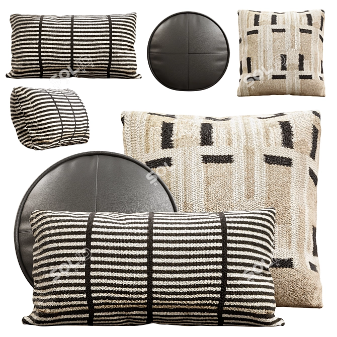 CB2 Pillow Set Collection 3D model image 1