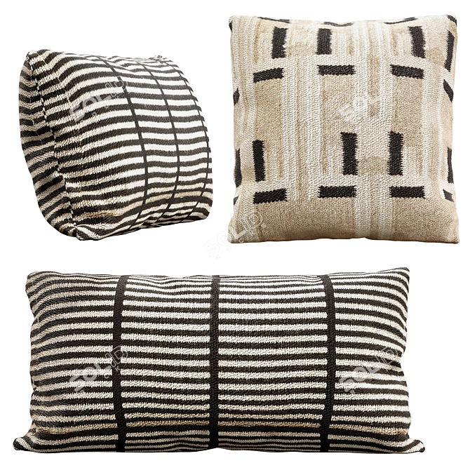 CB2 Pillow Set Collection 3D model image 2