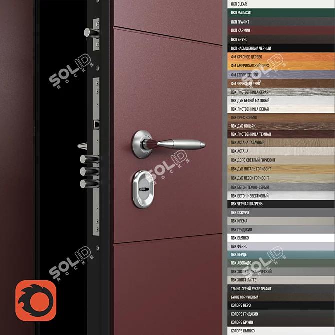 Ultimate Cold-Resistant Outdoor Door 3D model image 2