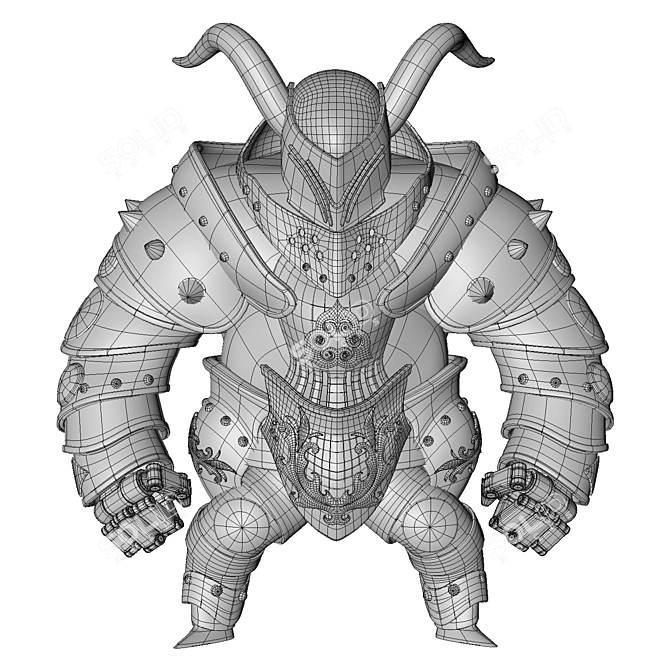 Armor Sculpt-1: Metallic Masterpiece 3D model image 2