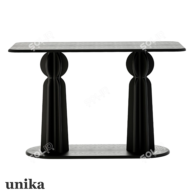 Kaktus Black Rectangular Table 3D model image 1