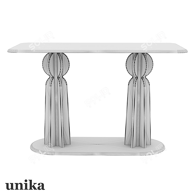 Kaktus Black Rectangular Table 3D model image 2