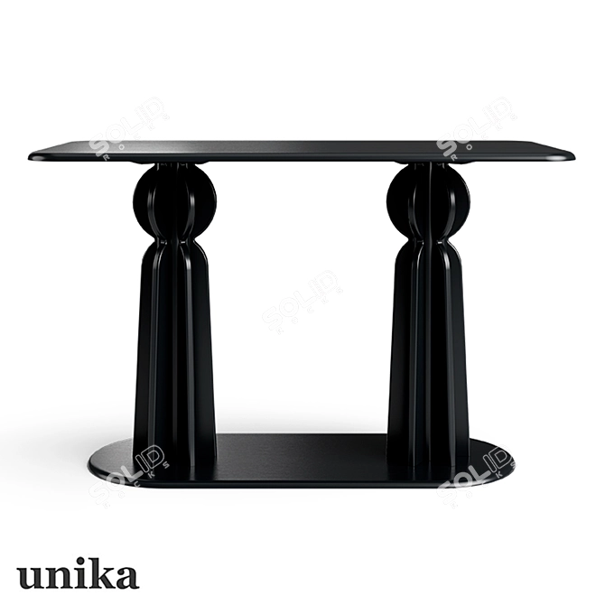 Kaktus Black Rectangular Table 3D model image 4