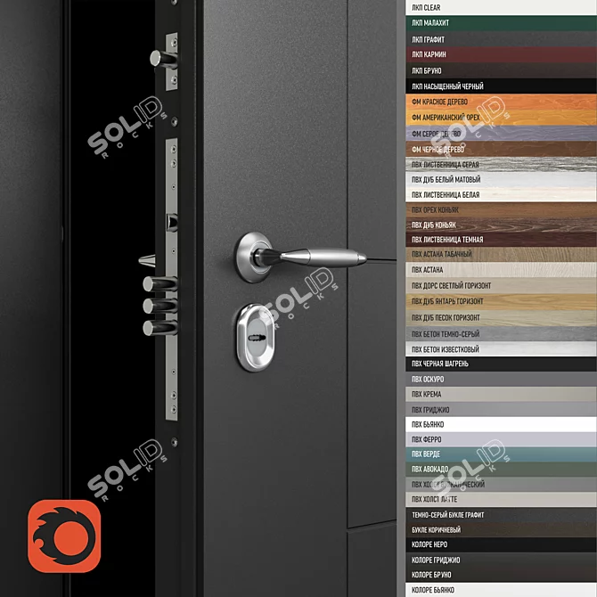 Title: Snegir PRO Winter-Proof Door 3D model image 2