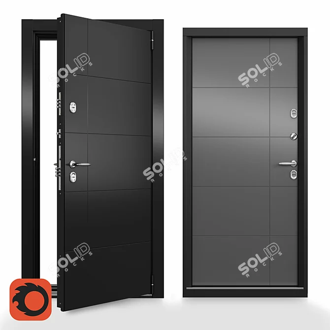 Weatherproof Outdoor Door Solution 3D model image 1