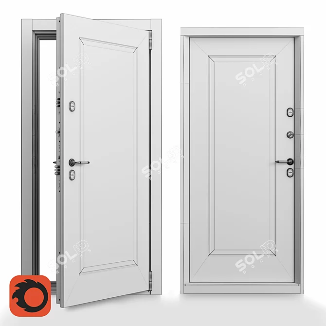  Dual-Thermal Exterior Door 3D model image 3