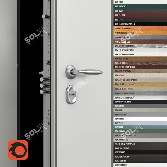 Snegir Pro: Frost-Resistant Exterior Door 3D model image 2