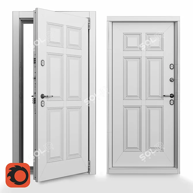 **Title:**
Snegir PRO Cold-Resistant Exterior Door 3D model image 3