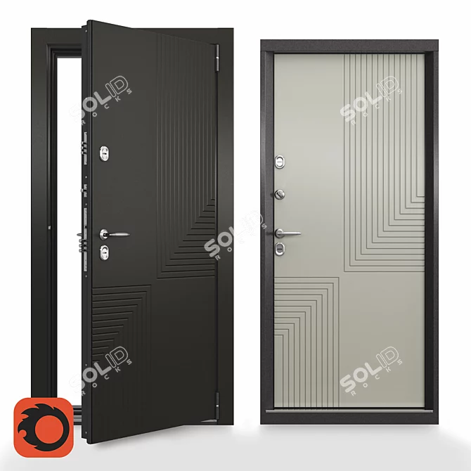 Snegir PRO Outdoor Frost-Resistant Door 3D model image 1