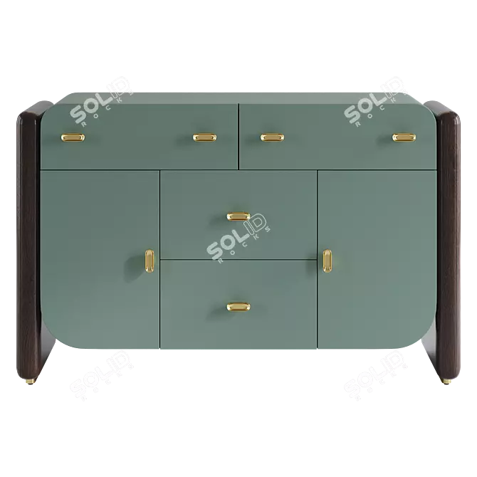 Elegant SCROLL Buffet Sideboard by MOUS 3D model image 2