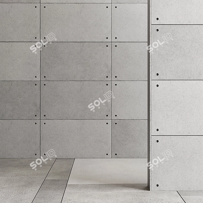 Concrete Tile Slab Material 11 3D model image 1