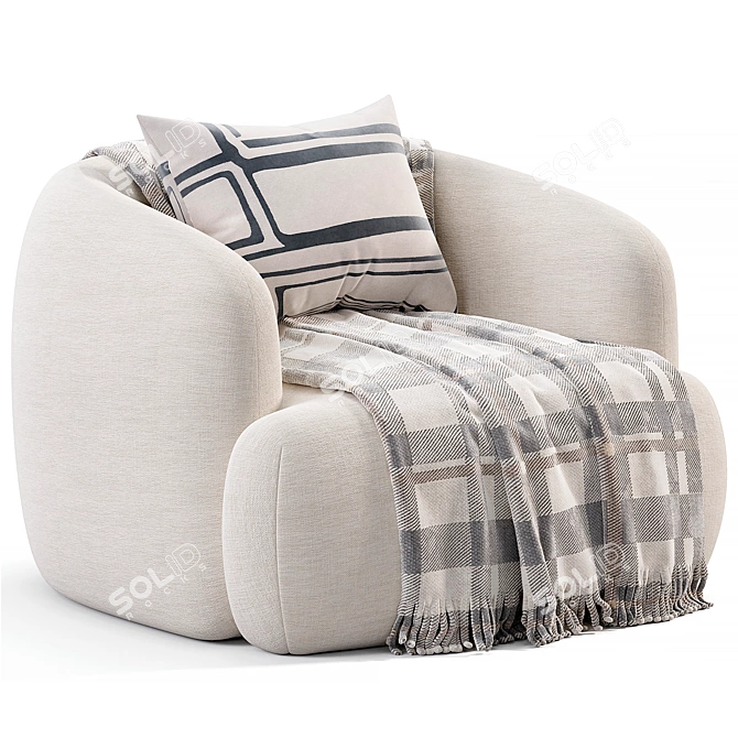 Elegant ALAND Armchair Marac Collection 3D model image 1