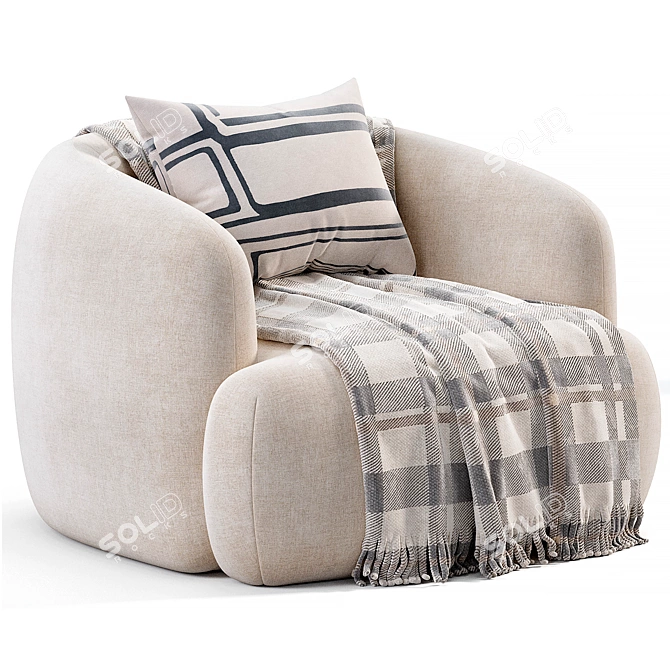 Elegant ALAND Armchair Marac Collection 3D model image 3