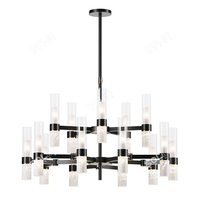 Elegant Artfabric Lucia Chandelier 3D model image 1